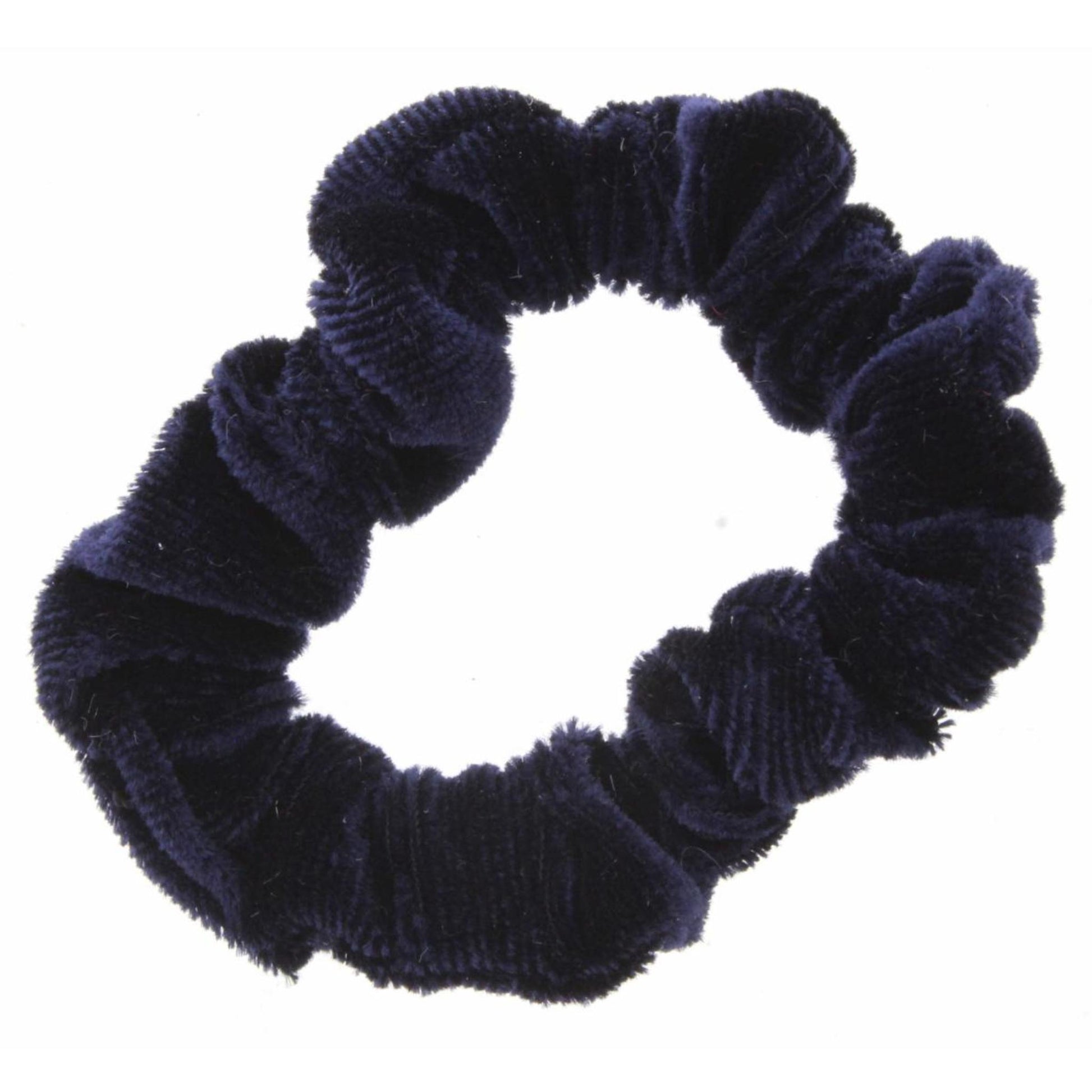 Navy Velvet Small Scrunchie
