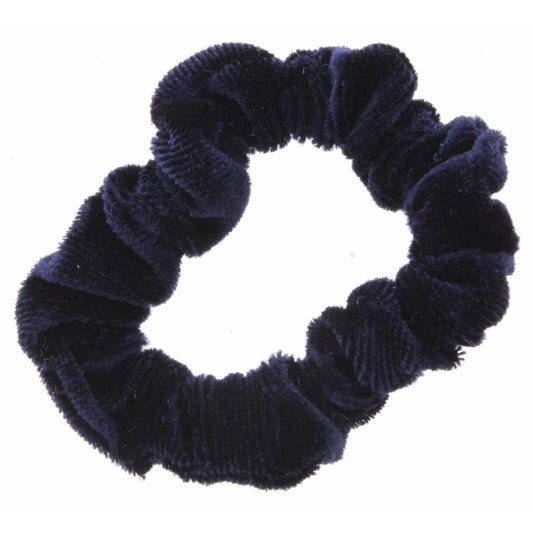 Navy Velvet Small Scrunchie