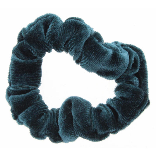 Dark Teal Velvet Small Scrunchie