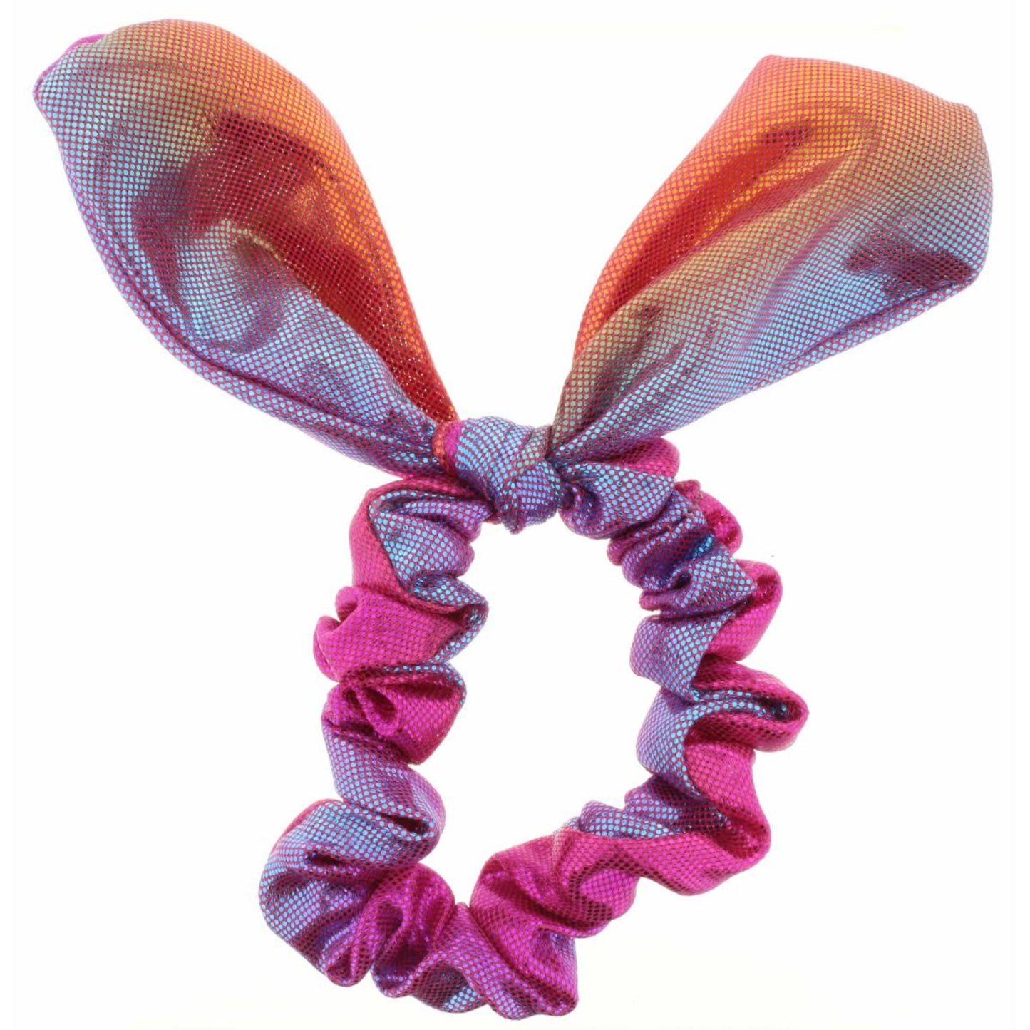Kids Pink Metallic with Ties Scrunchie