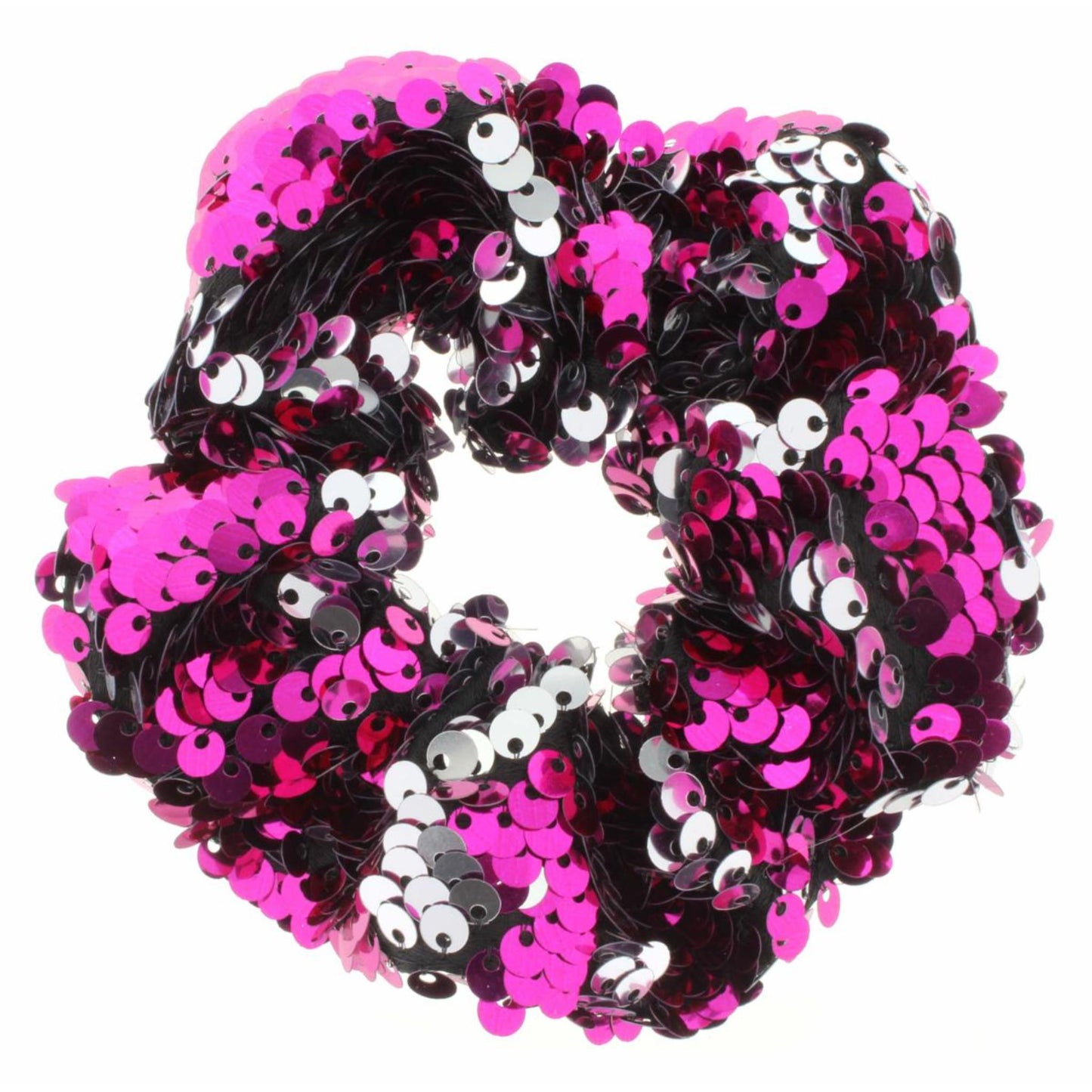 Kids Pink & Silver Sequin Scrunchie