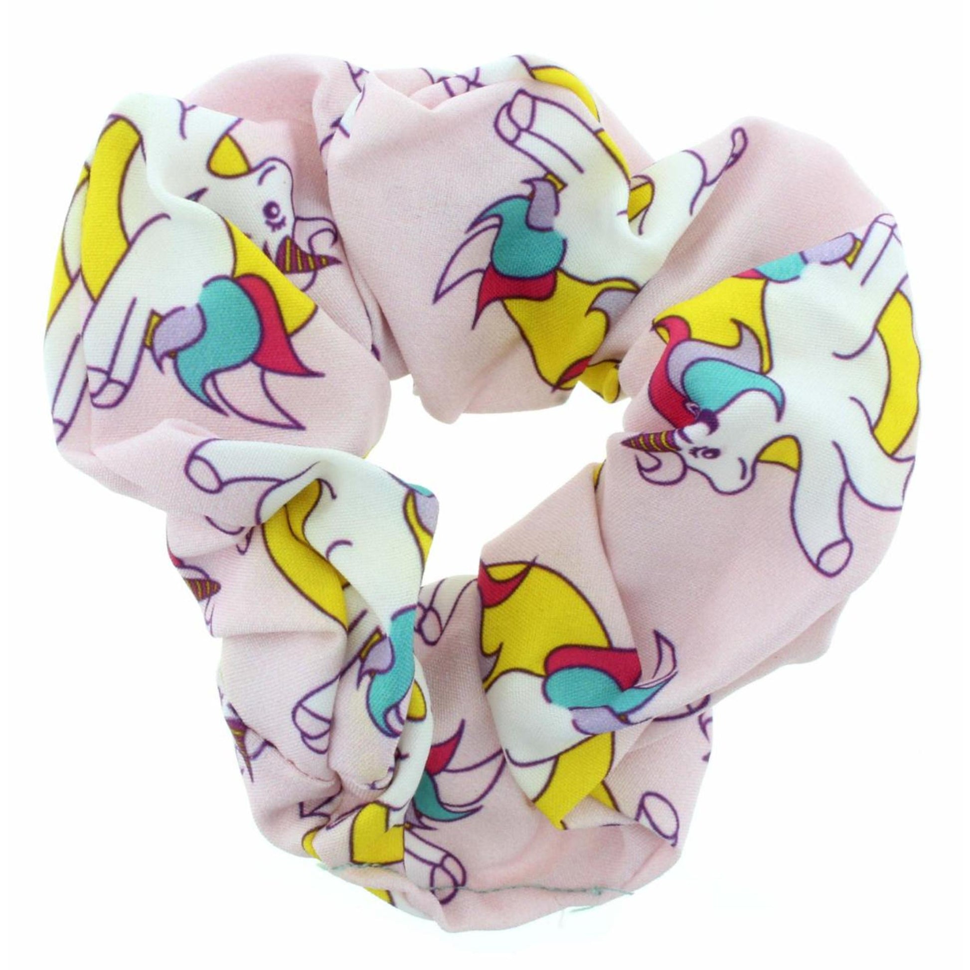 Kids Pink Unicorn Scrunchie