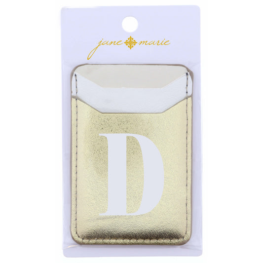 Cream, White, and Gold with Initial D Phone Wallet