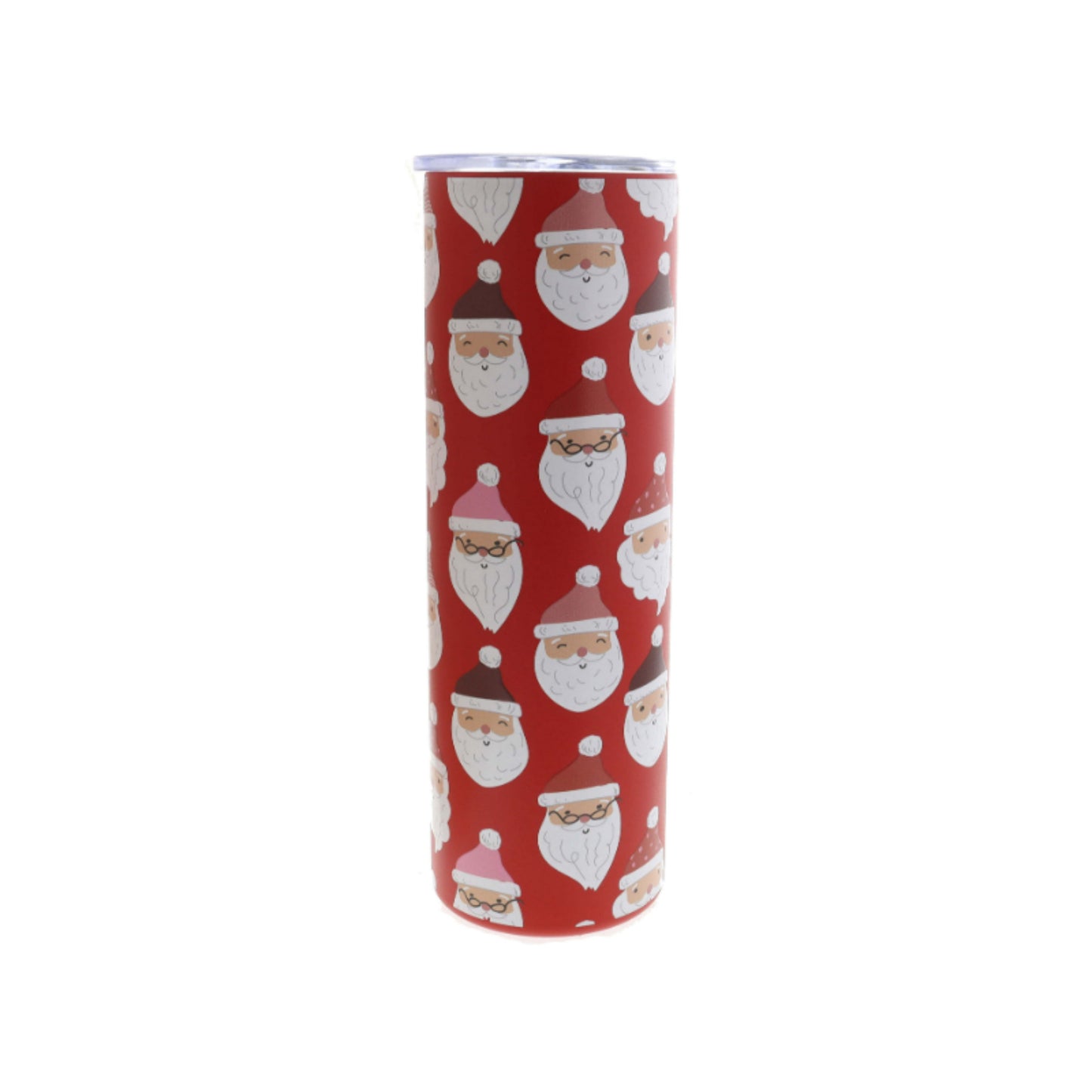 Holly Jolly Santa 30 Oz. Skinny Tumbler With Lid And Straw