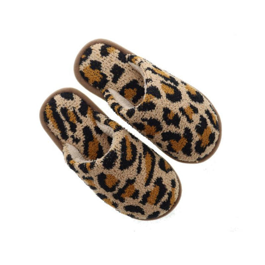 Leopard Closed Toe Slipper