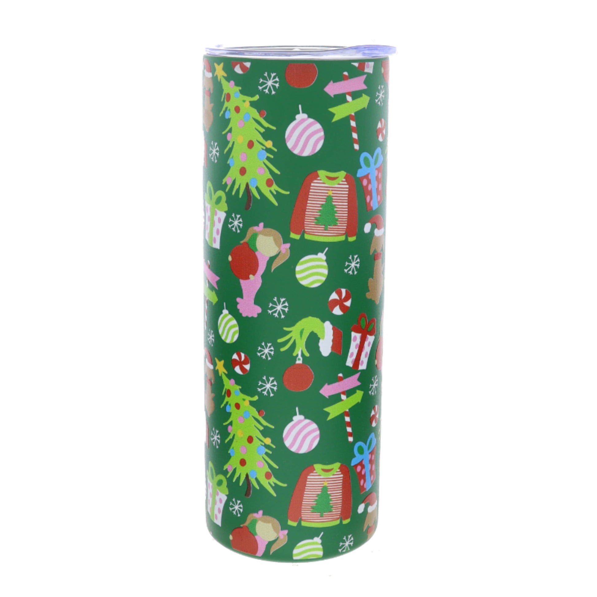 Merry Whatever 20 Oz. Skinny Tumbler With Lid And Straw