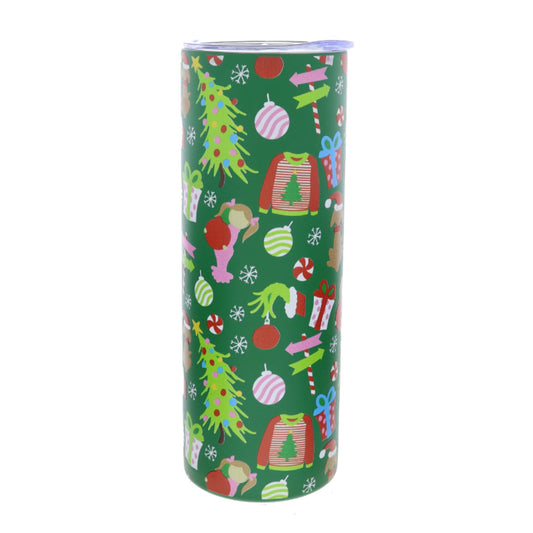 Merry Whatever 20 Oz. Skinny Tumbler With Lid And Straw