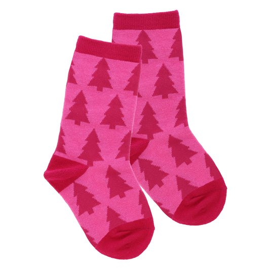Kids Dreaming of a Pink Christmas Tall Sock