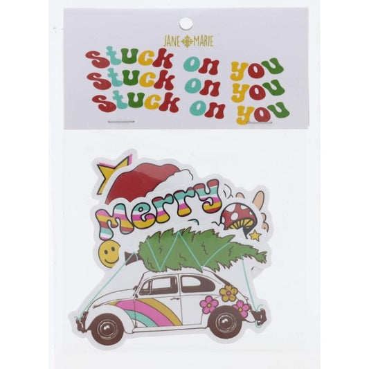 Set of 4 Stickers, Groovy Christmas