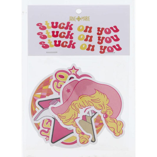 Set of 4 Stickers, Let's Go Disco