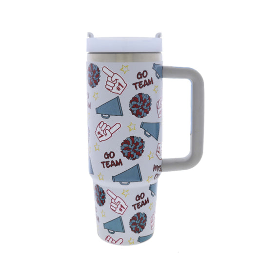 Game Day Crimson 30 Oz. Tumbler With Straw and Handle