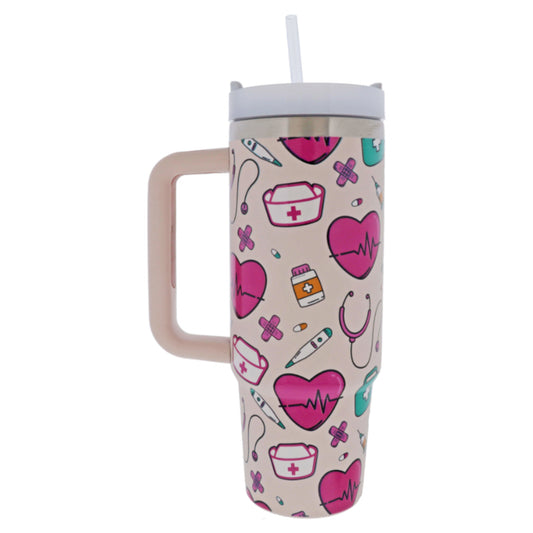 In My Nurse Era 30 Oz. Tumbler With Straw and Handle