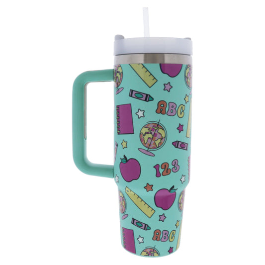 In My Teacher Era 30 Oz. Tumbler With Straw and Handle