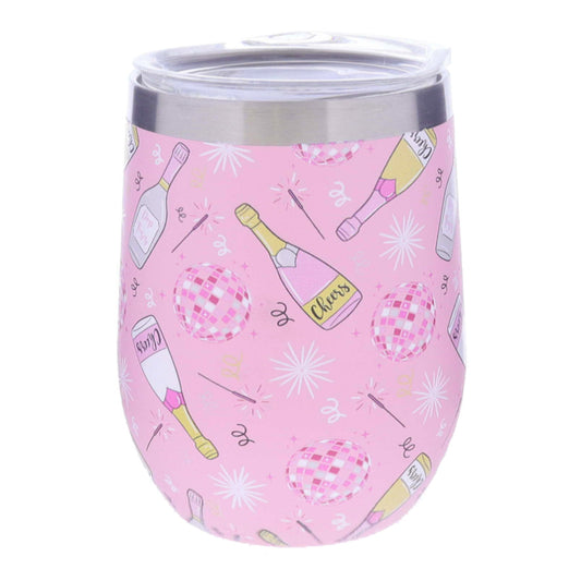 Cheers 12 Oz. Wine Tumbler With Lid