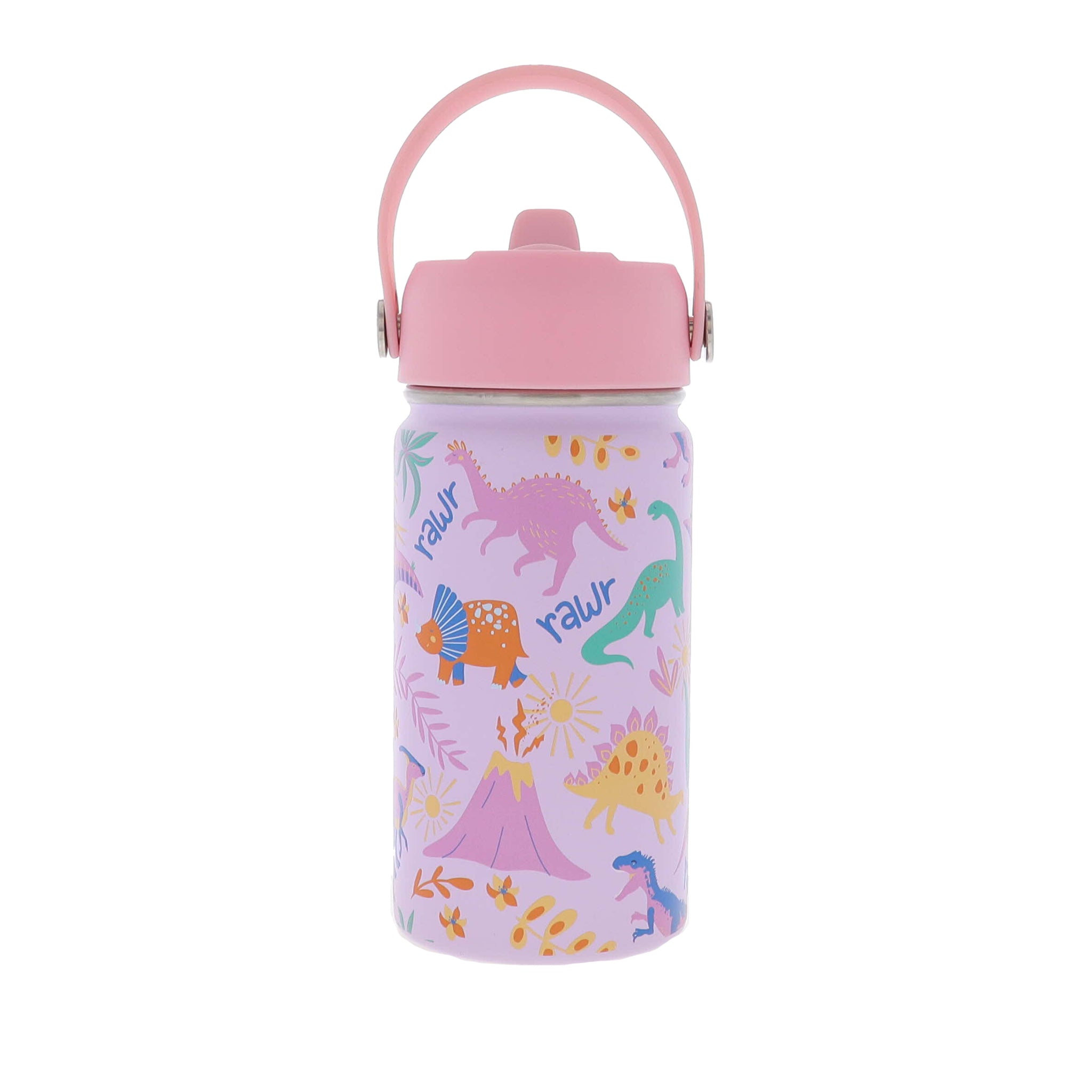 Kids Girls Dino-Mite 12 Oz. Bottle With Straw Cap