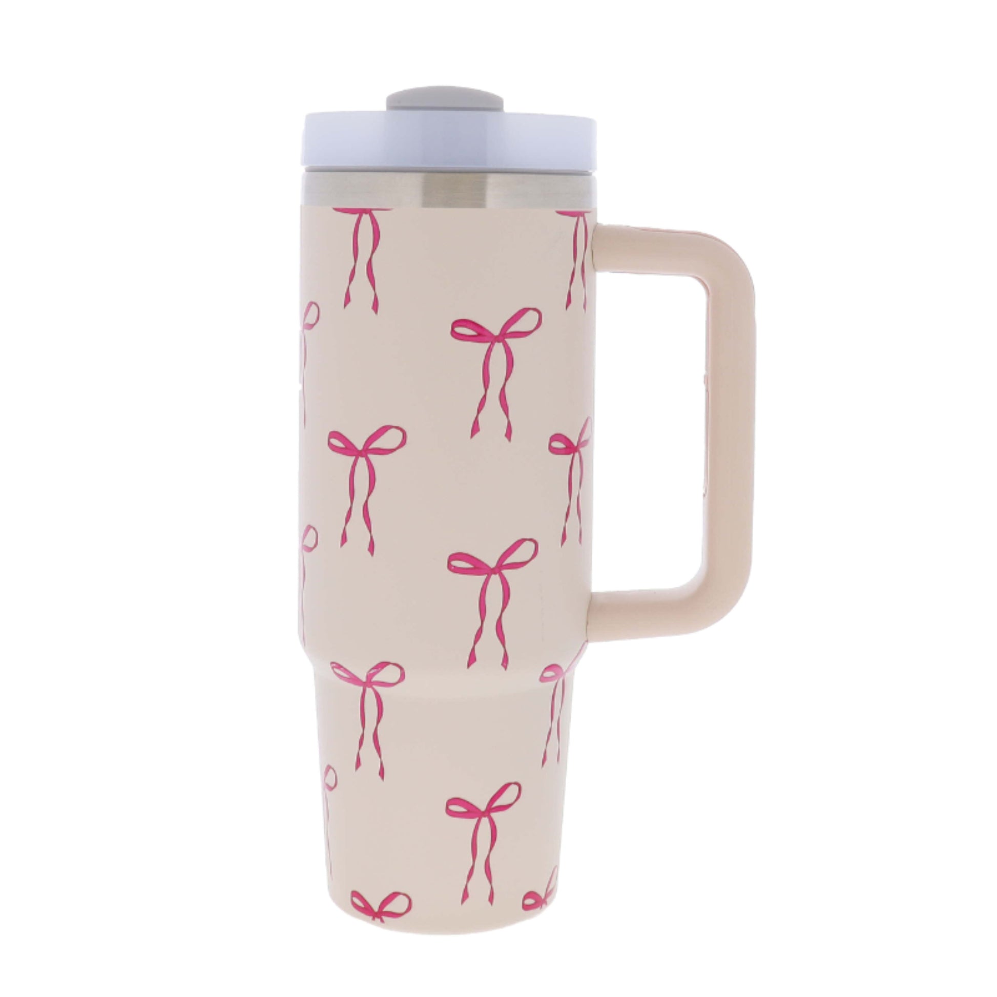 Tied with a Bow 30 Oz. Tumbler With Straw and Handle