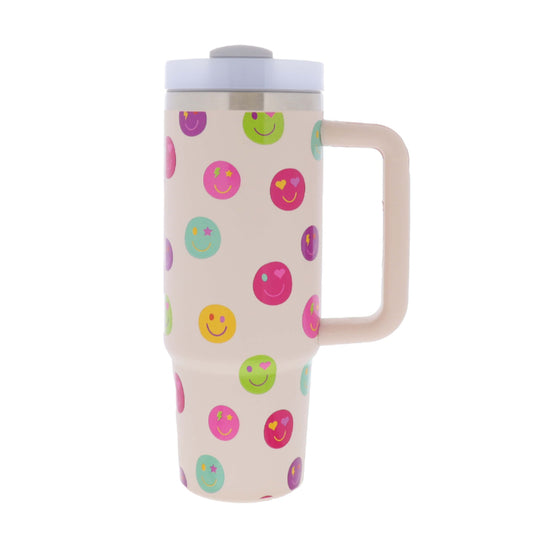 Happy Days Ahead 30 Oz. Tumbler With Straw and Handle