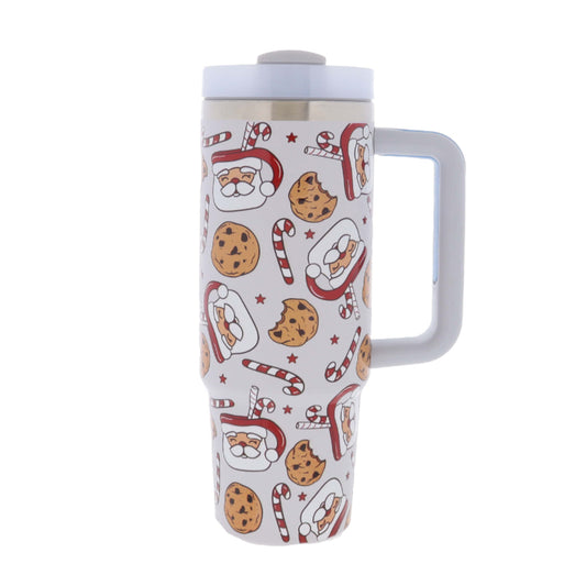 Christmas Cookies 30 Oz. Tumbler With Straw and Handle