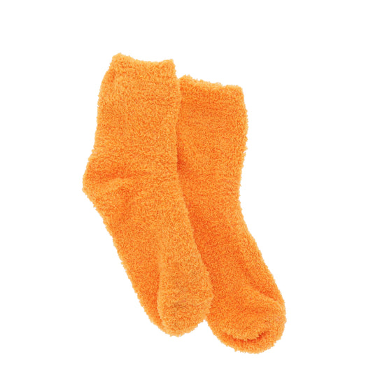 Orange Fuzzy Tall Sock