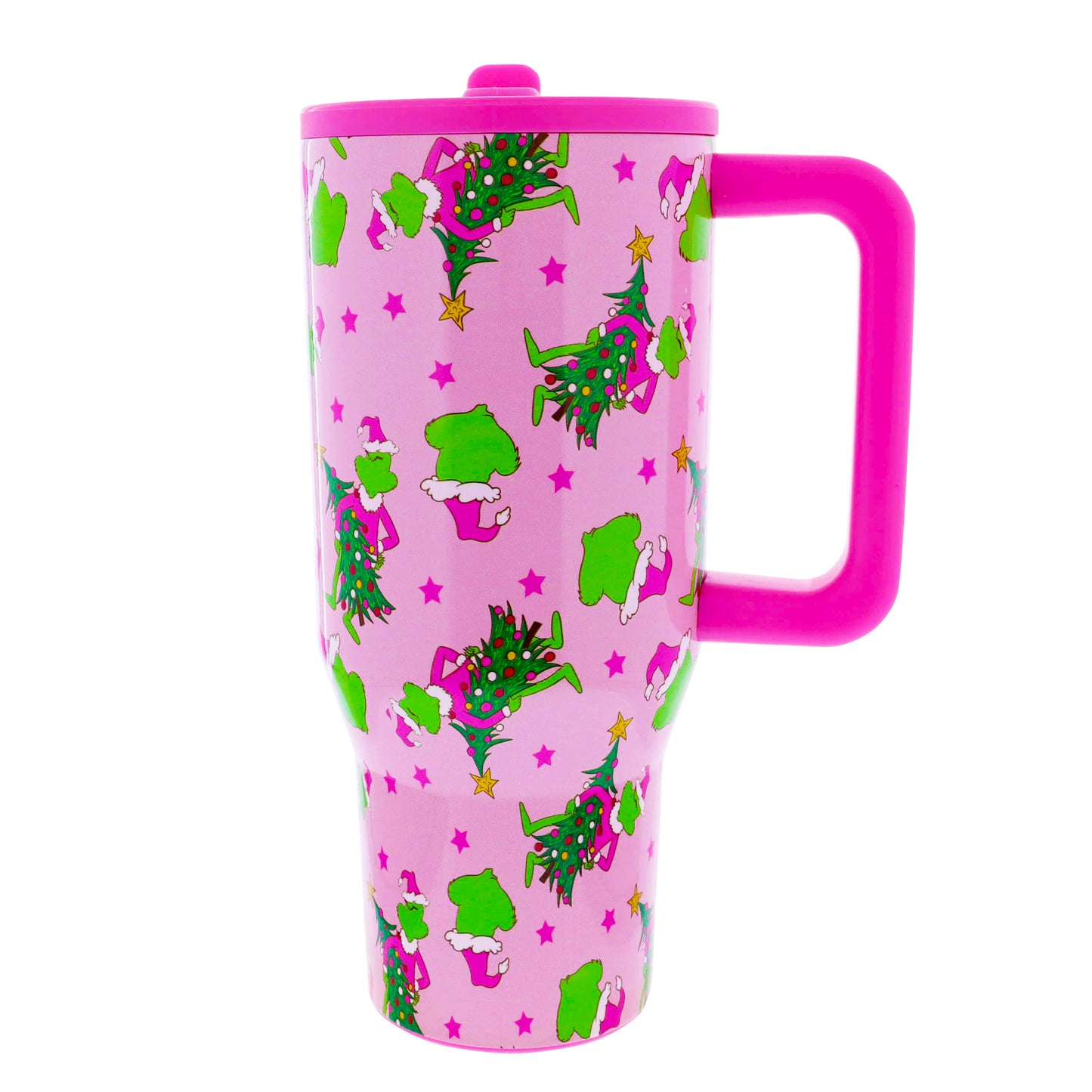 Pink Merry Mischief 30 Oz. Tumbler With Flip Straw and Handle
