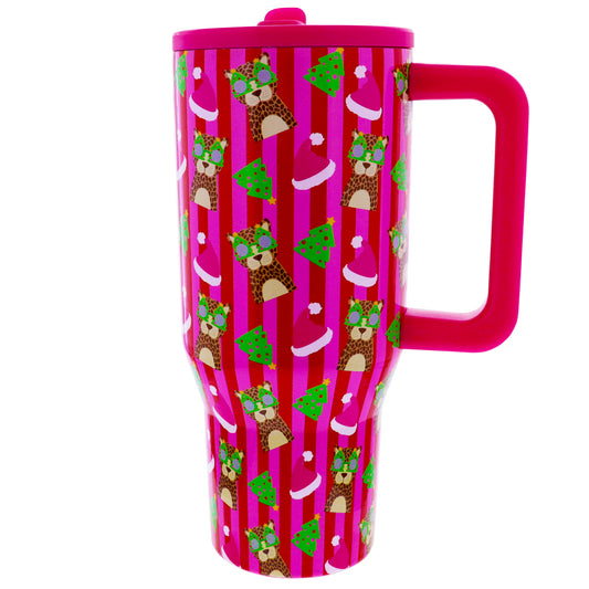 Jolly Jungle 30 Oz. Tumbler With Flip Straw and Handle