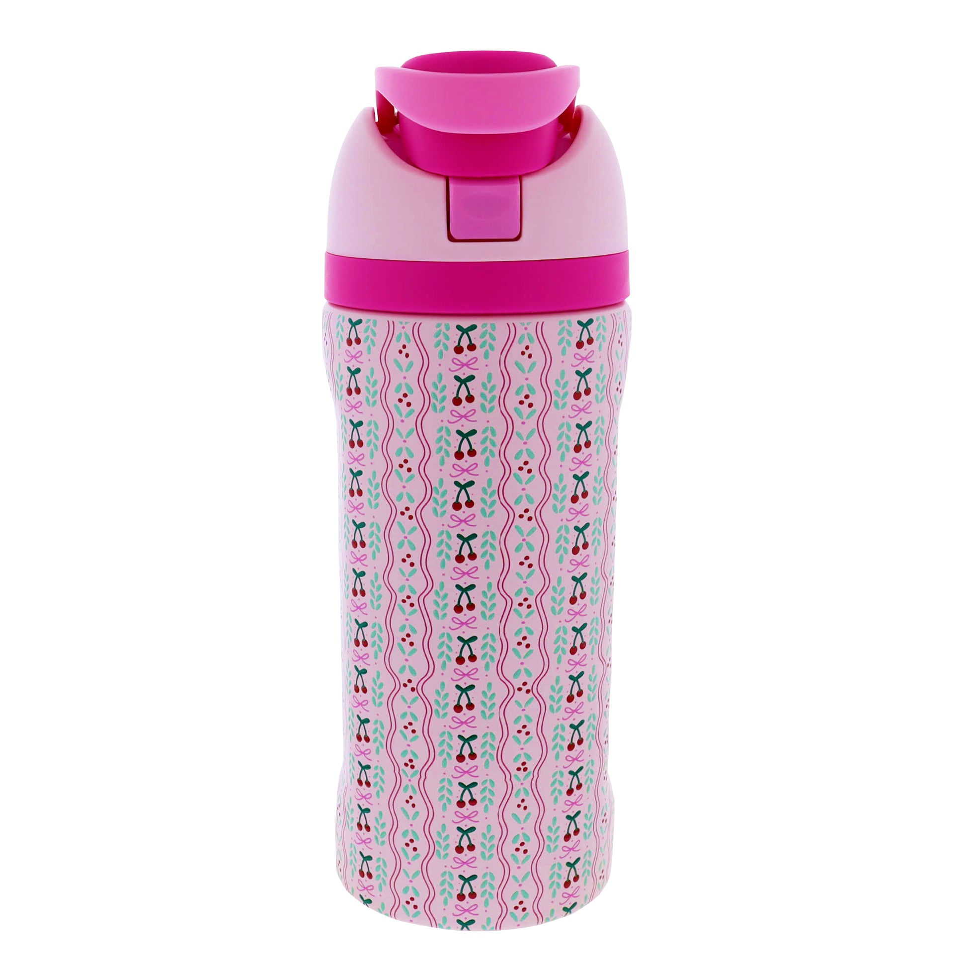 Kids Cherry on Top 16 Oz. Water Bottle With Straw Cap