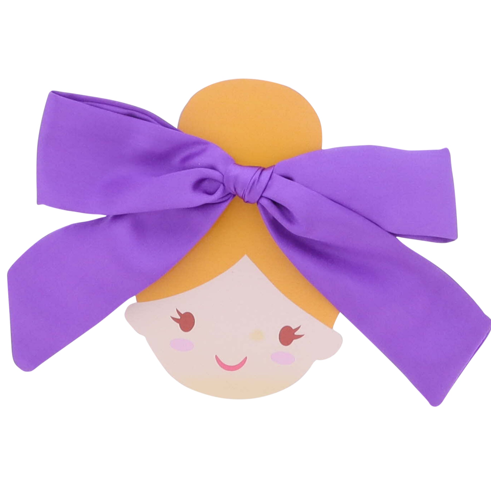 Kids Purple Satin Hair Bow