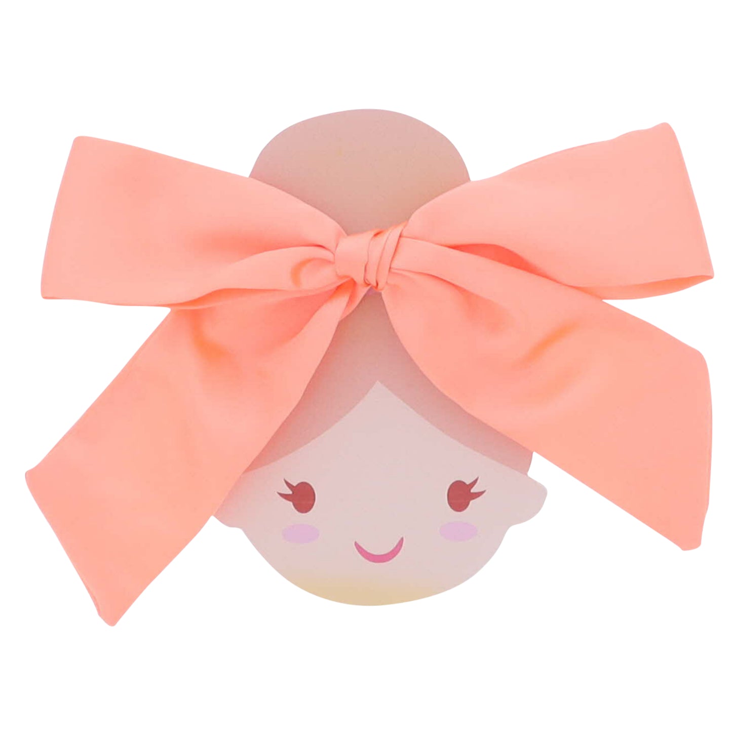 Kids Peach Satin Hair Bow