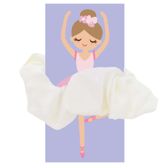 Kids White Satin Scrunchie