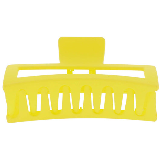 Yellow Rectangle Large Claw Hair Clip