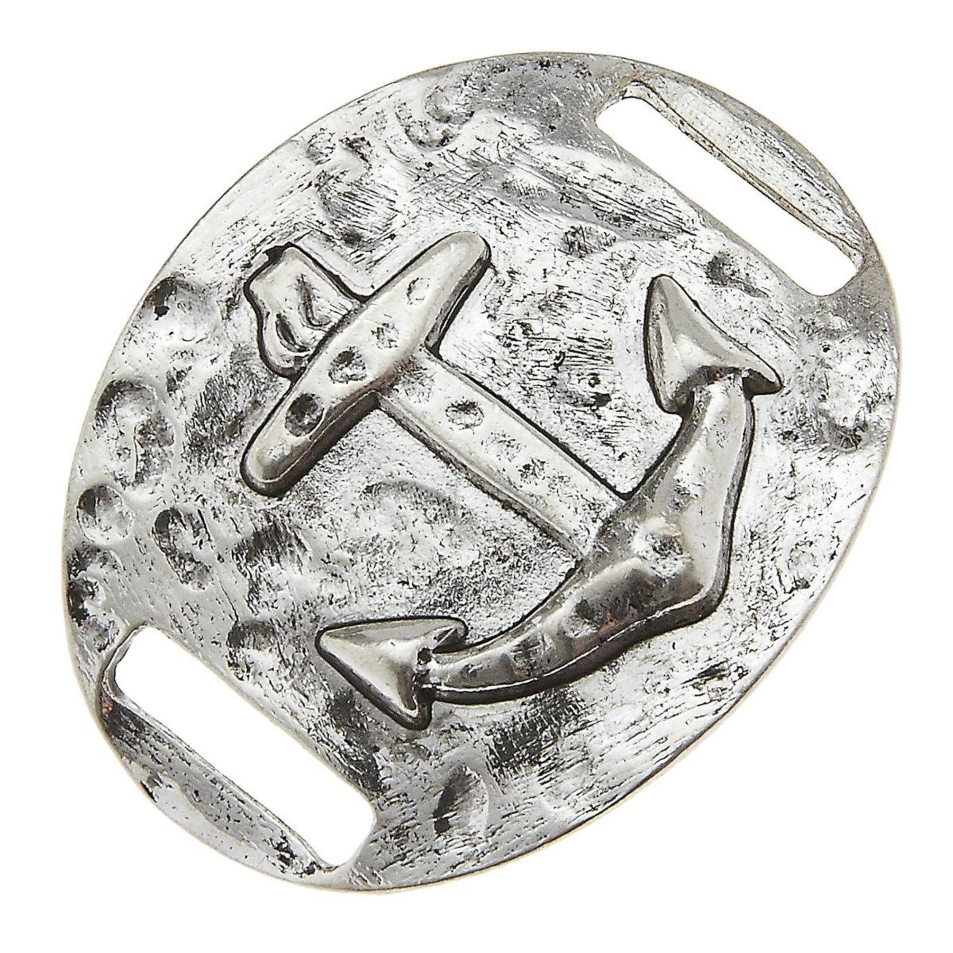 Antique Silver Anchor Slide