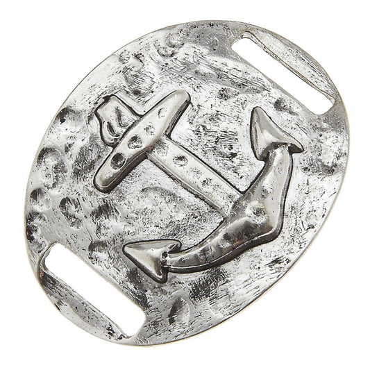 Antique Silver Anchor Slide