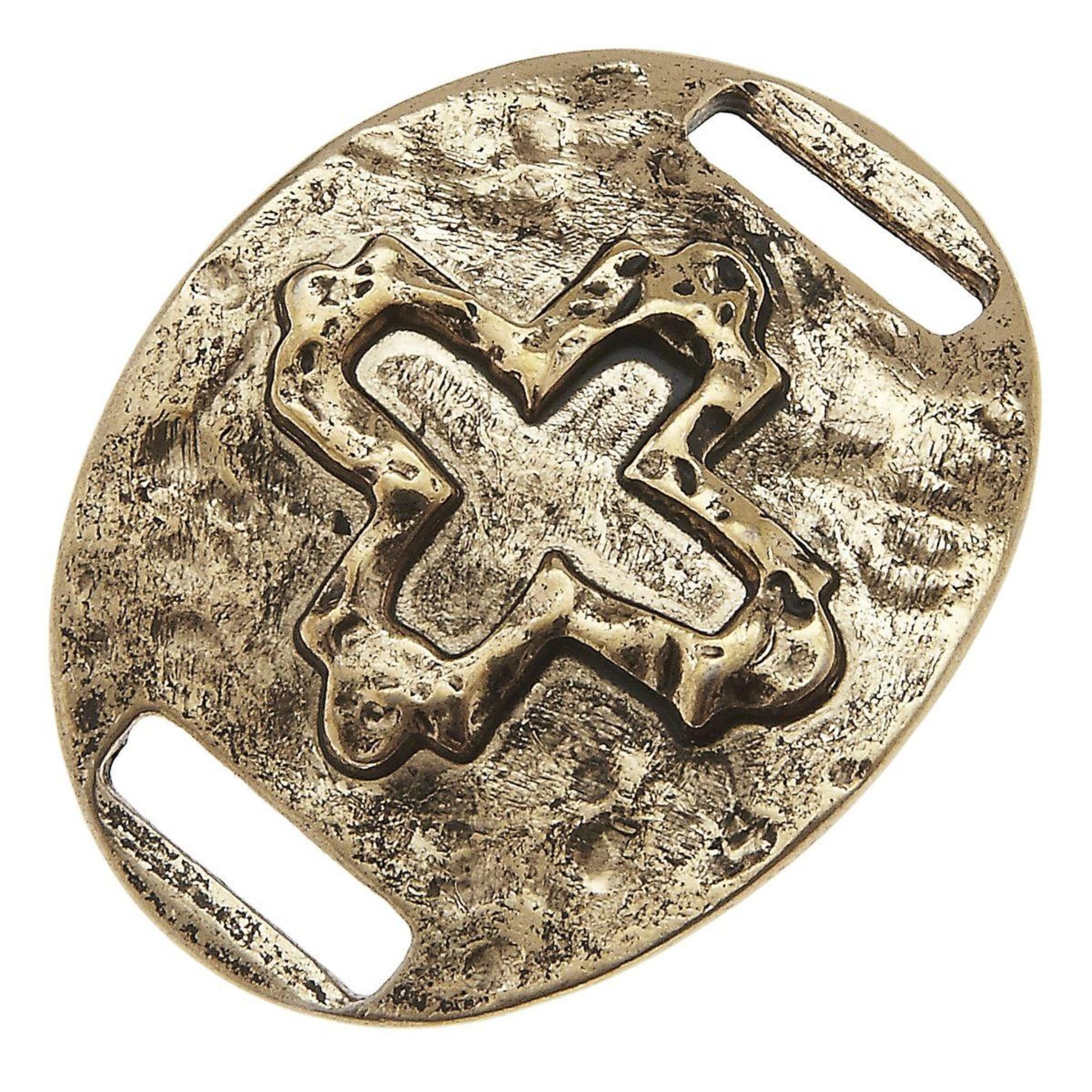 Antique Gold Open Cross Slide