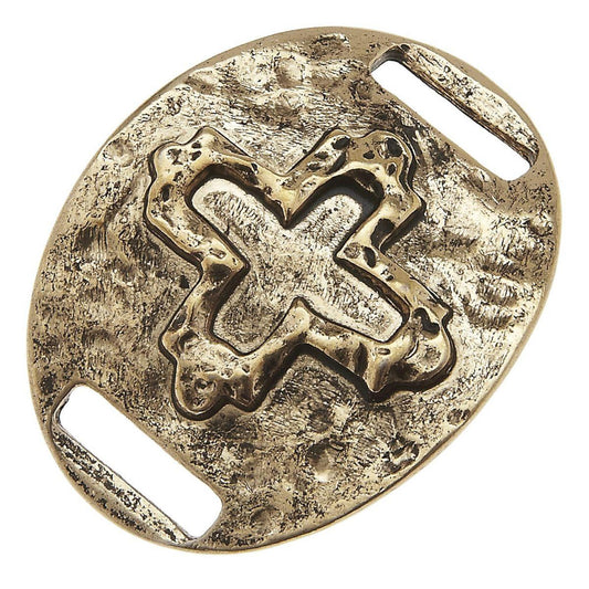 Antique Gold Open Cross Slide