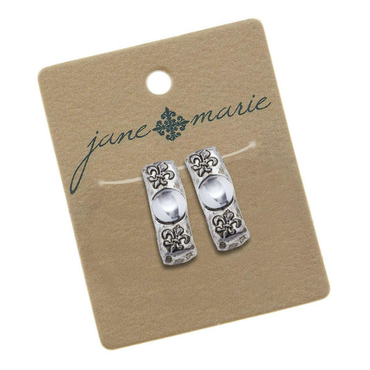 Clear Stone on Silver Jane Marie Logo Bracelet Slide