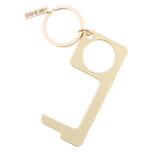 Matte Gold Touchless Key Keychain