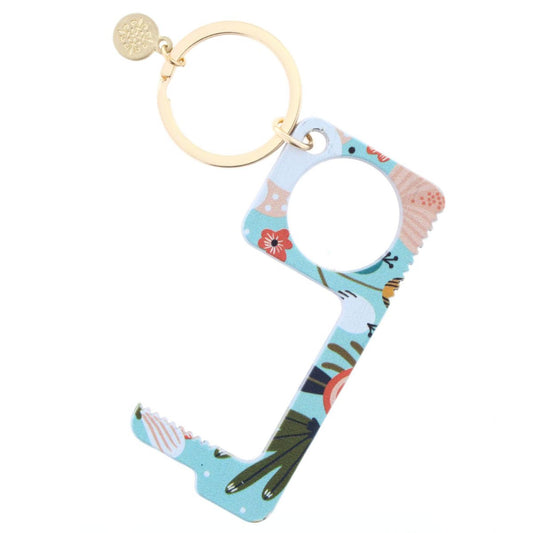 Floral Touchless Key Keychain