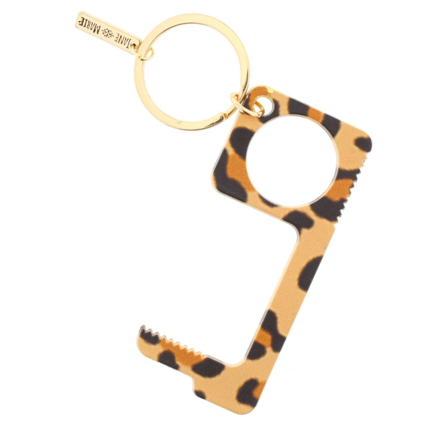 Leopard Touchless Key Keychain