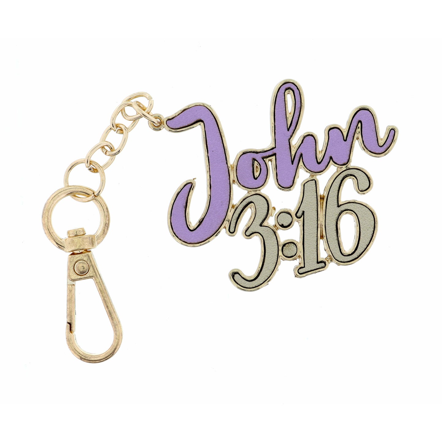 John 3:16 Leather Keychain