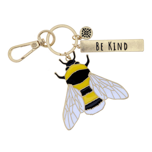 Bee, "Be Kind" Bar Keychain