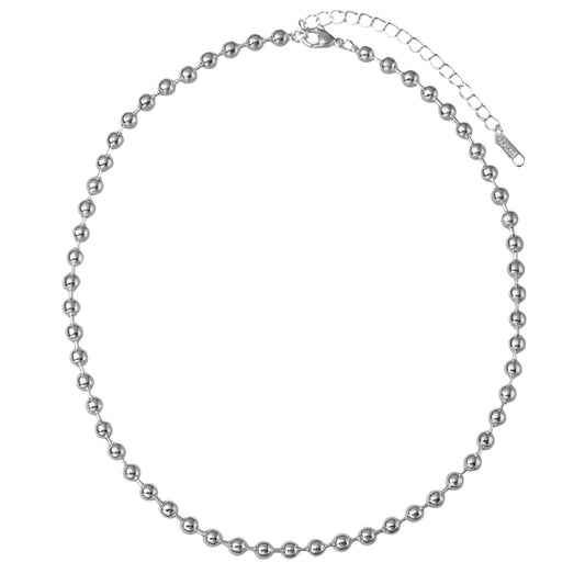 18K Gold Plated Silver Ball Beaded Necklace