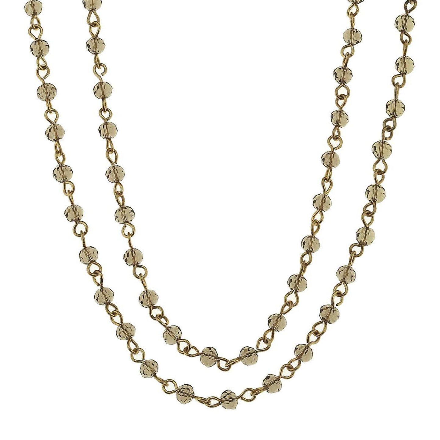Antique Gold and Black Diamond Linked Necklace