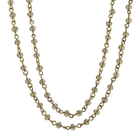 Antique Gold and Black Diamond Linked Necklace