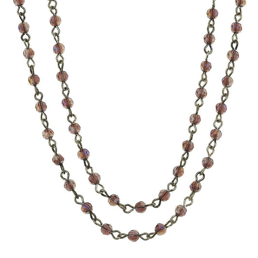 Silver and Lavender Linked Necklace