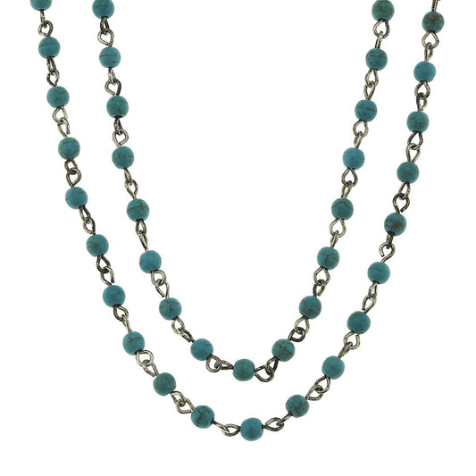 Silver and Turquoise Linked Necklace