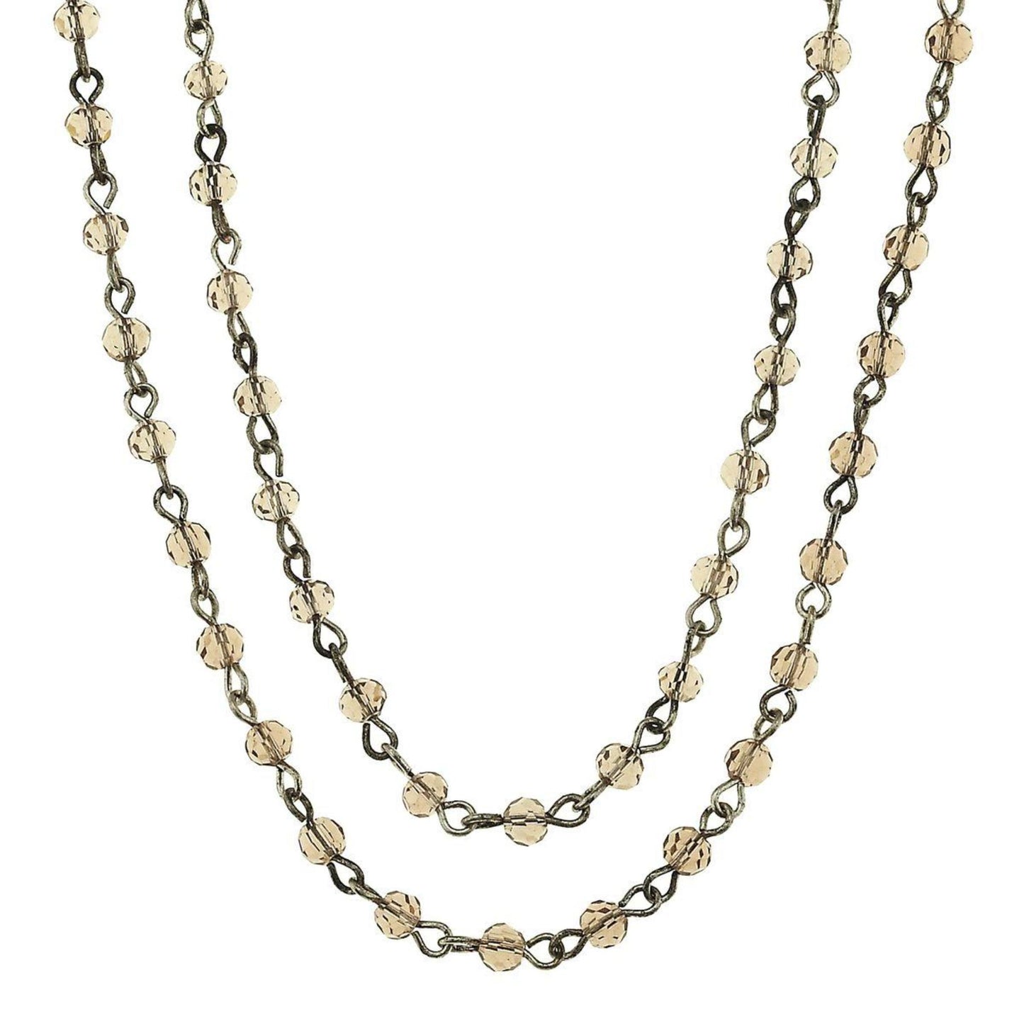 Antique Silver and Platinum Linked Necklace