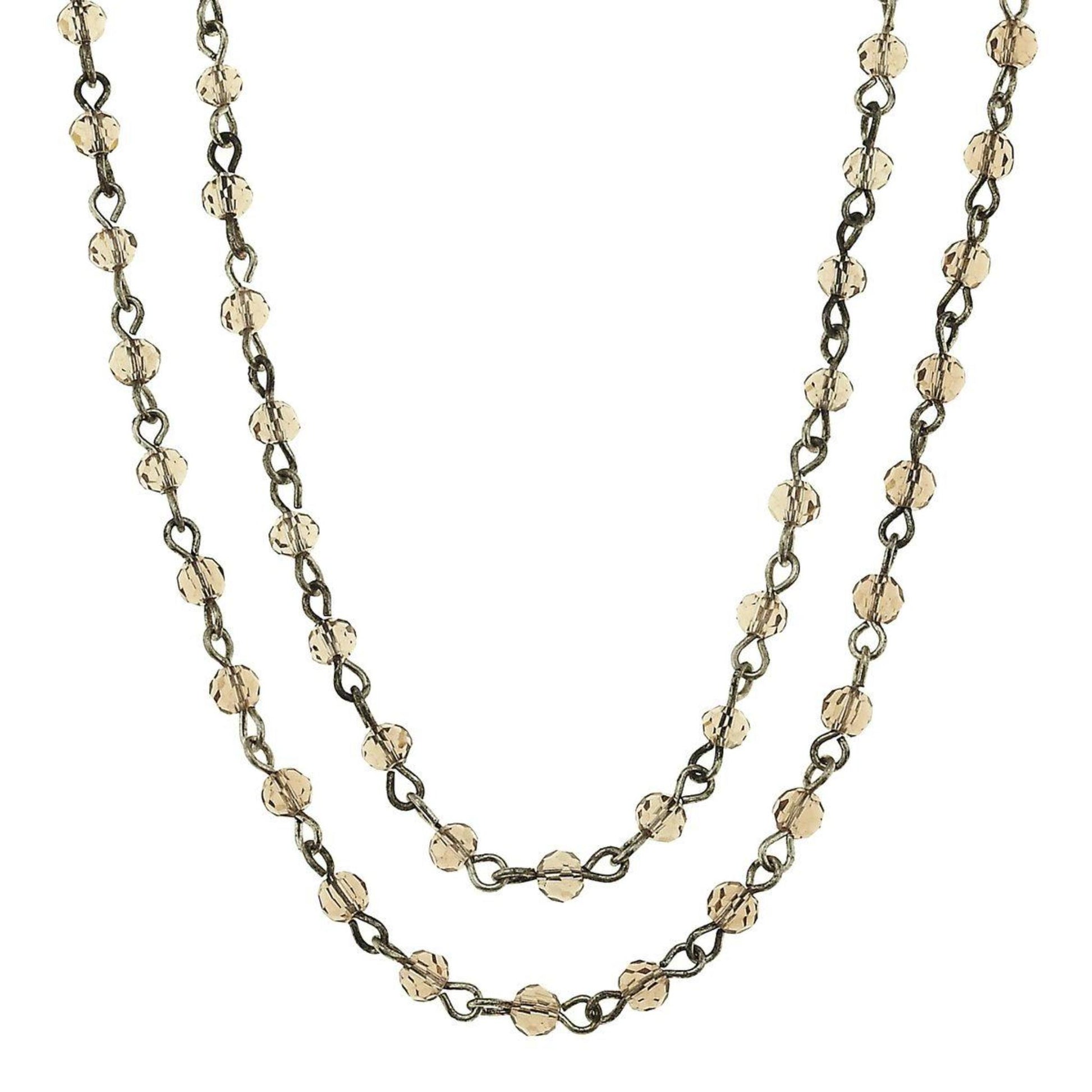 Antique Silver and Platinum Linked Necklace