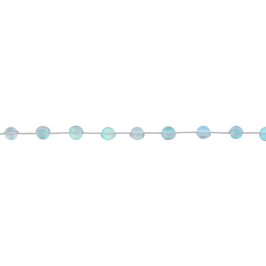 13" Aqua Opalized Knotted Choker Necklace , 3" Ext