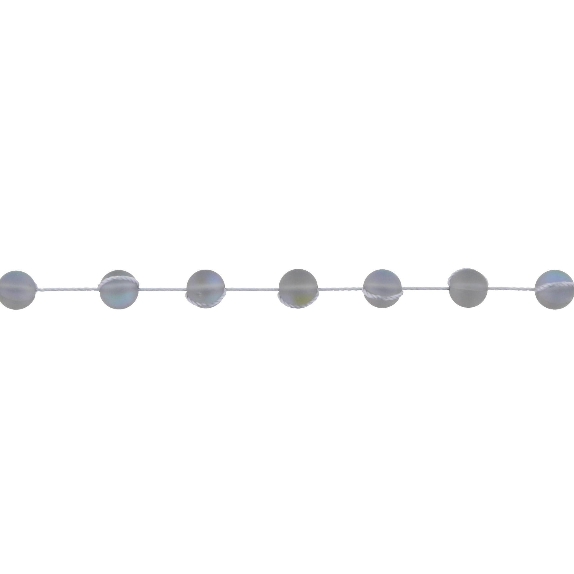 13" Grey Opalized Knotted Choker Necklace , 3" Ext