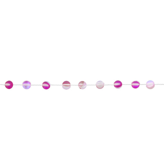 13" Patterned Pink Opalized Knotted Choker Necklace , 3" Ext
